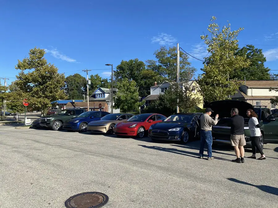Ride and drive staging area, 2022 showcase, Ambler